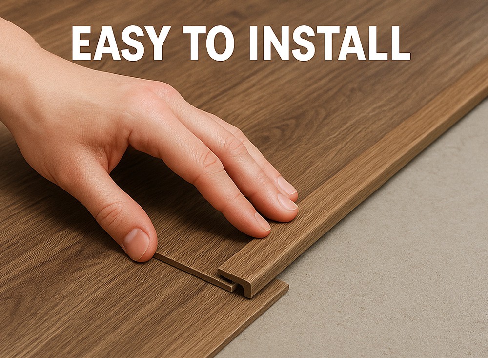 installation of vinyl plank end caps